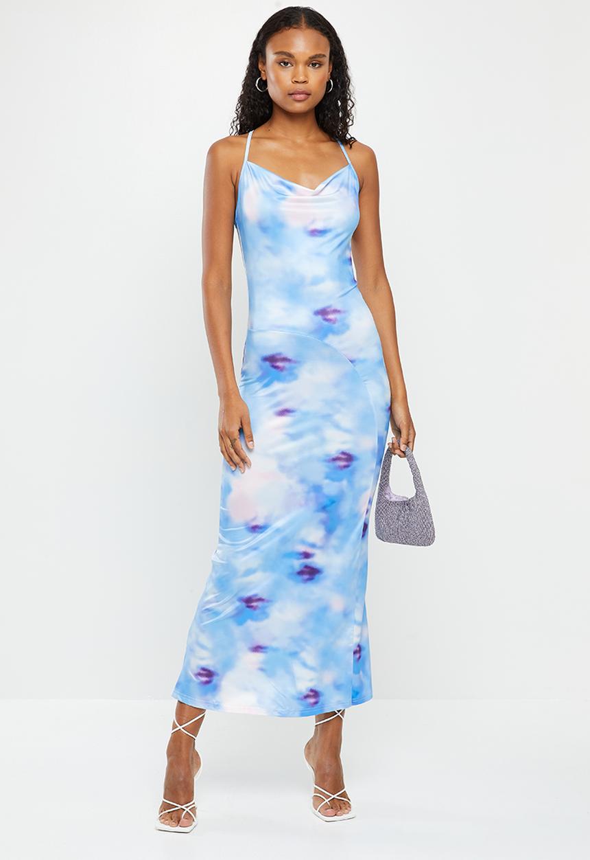 dailyfriday - Maxi bodycon dress - blue 
