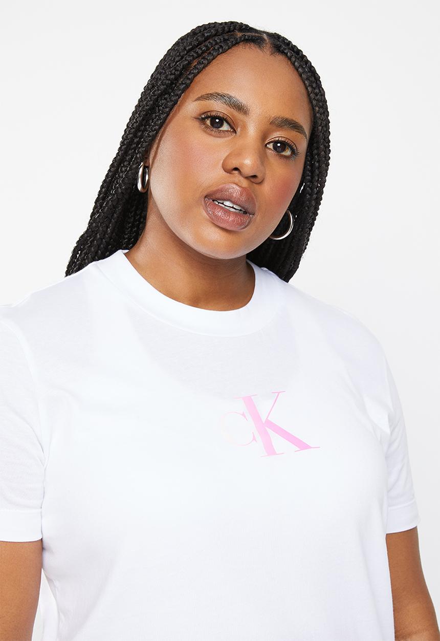 Calvin Klein - Plus gradient ck tee - bright white