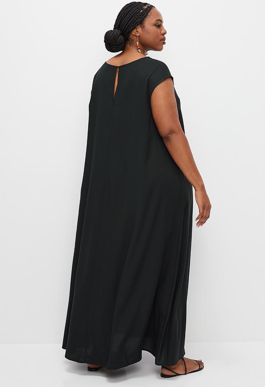 edit Plus - Sleeveless trapeze dress - black