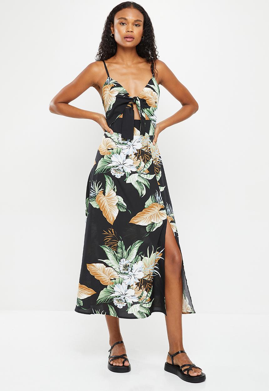 dailyfriday - Tie front maxi dress - multi 