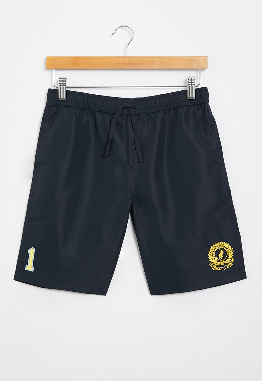 POLO - Boys ayden crested numerical short - navy
