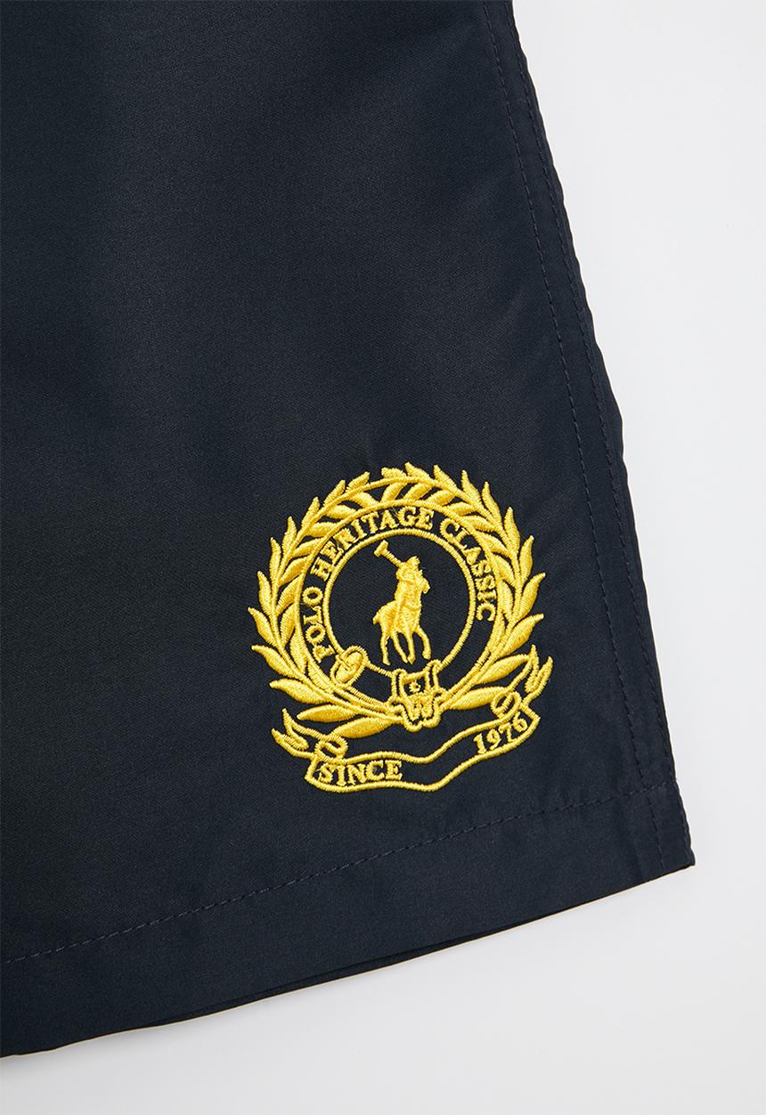 POLO - Boys ayden crested numerical short - navy