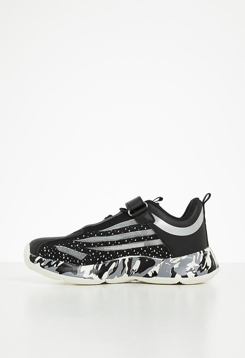Pop Candy - Chunky sneaker with velcro strap - black/white