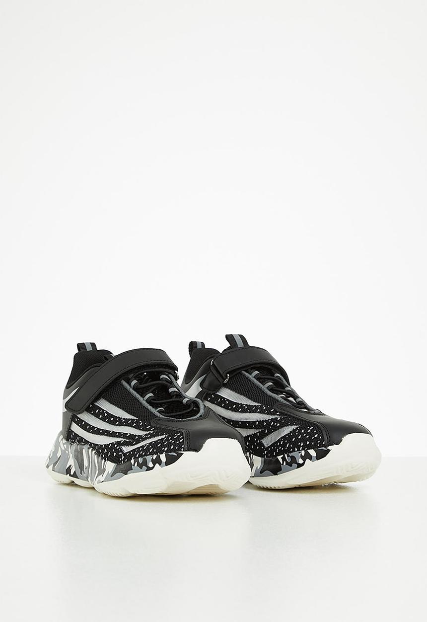 Pop Candy - Chunky sneaker with velcro strap - black/white