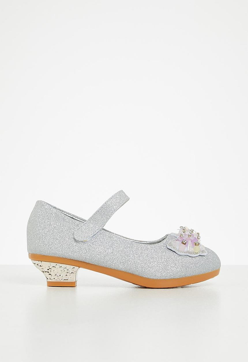 Pop Candy - Glitter kitten heels - silver