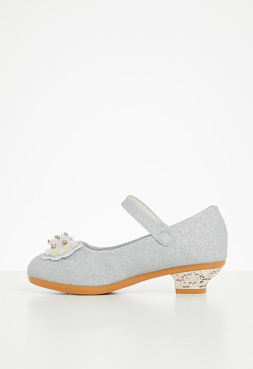 Pop Candy - Glitter kitten heels - silver