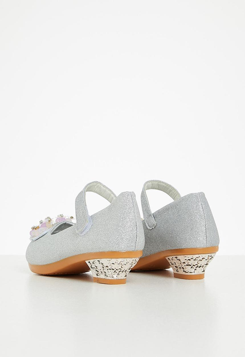 Pop Candy - Glitter kitten heels - silver