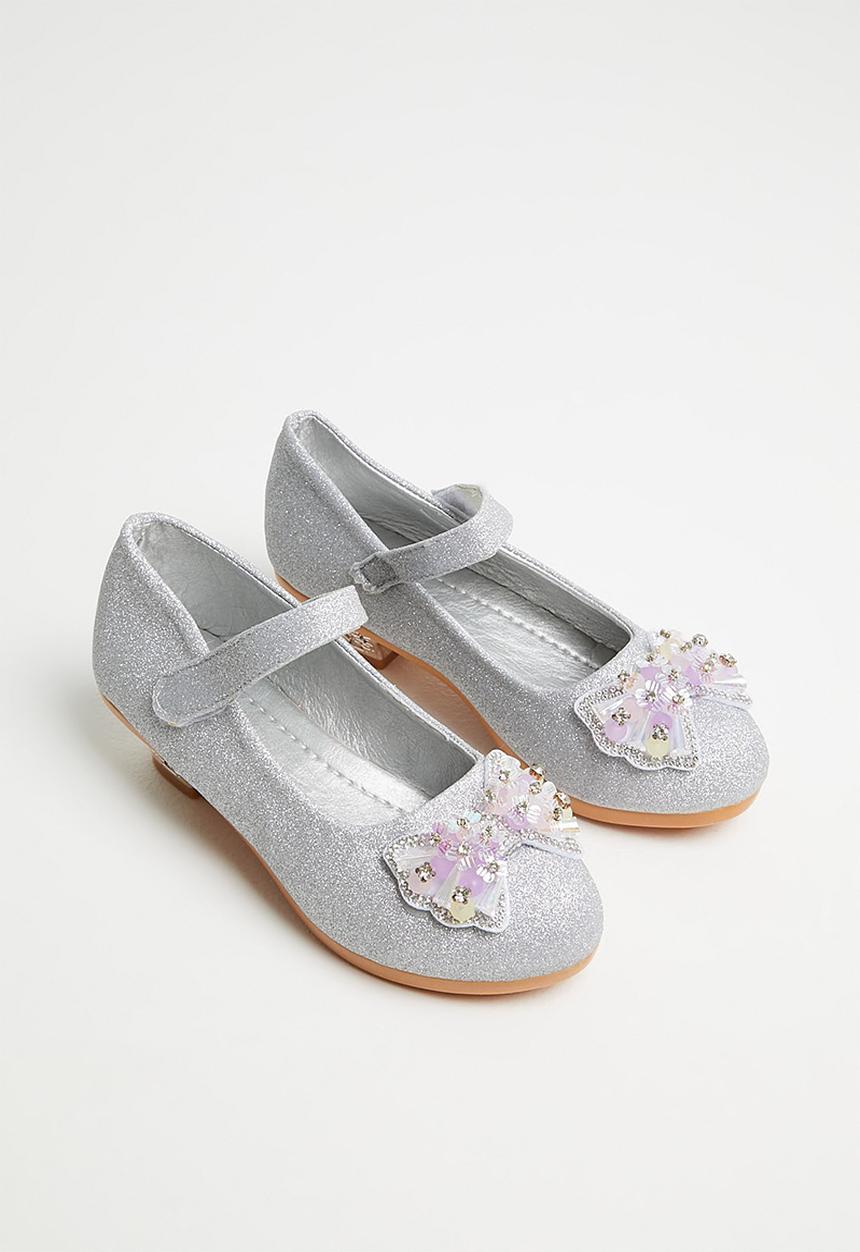 Pop Candy - Glitter kitten heels - silver