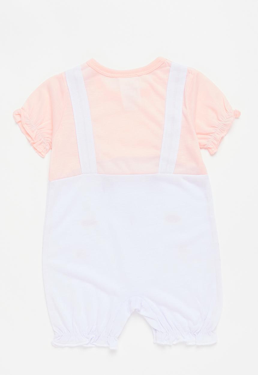 Pop Candy - Girls bunny romper - pink & purple 