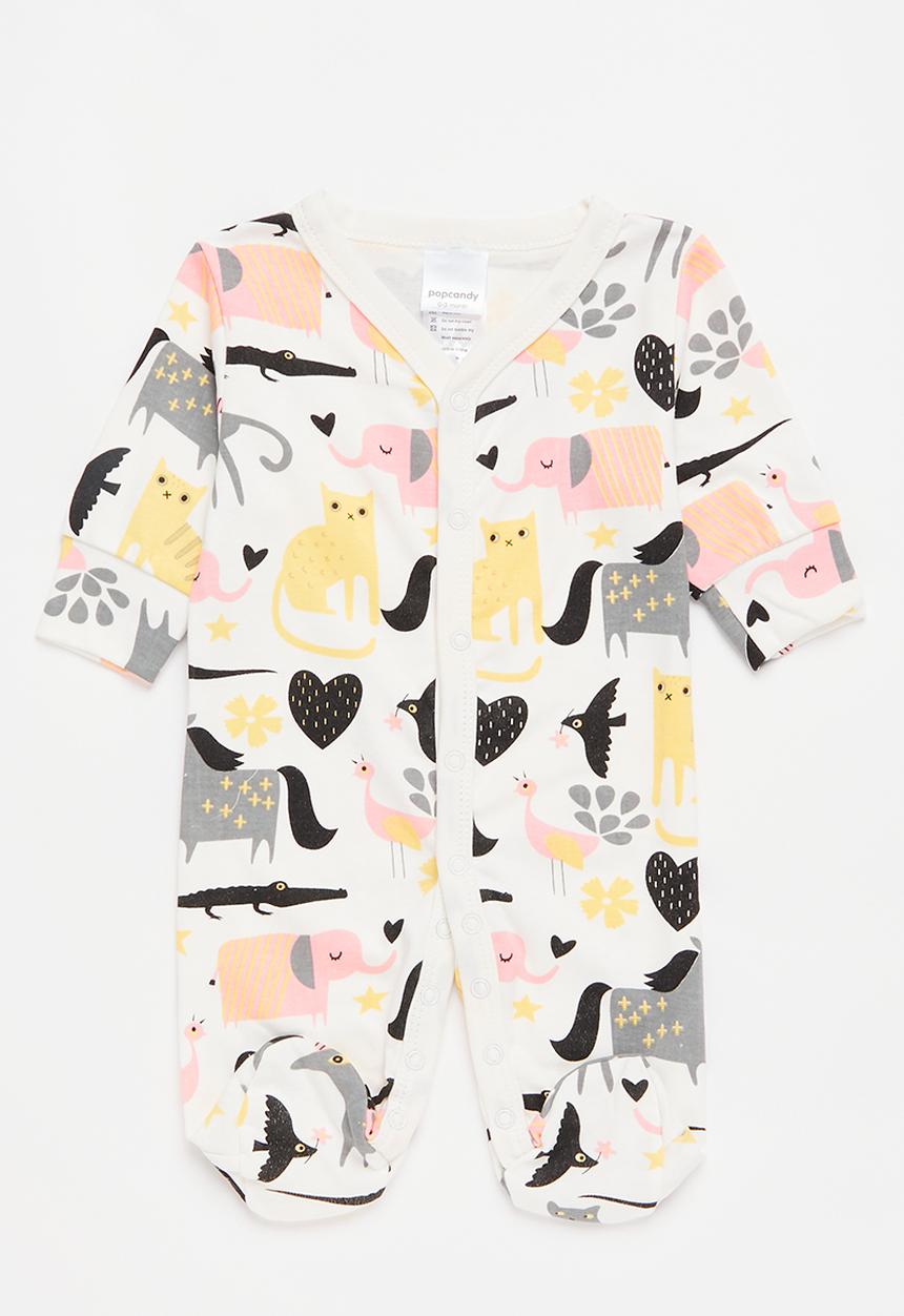 Pop Candy - Cute animal babygrow -  multi