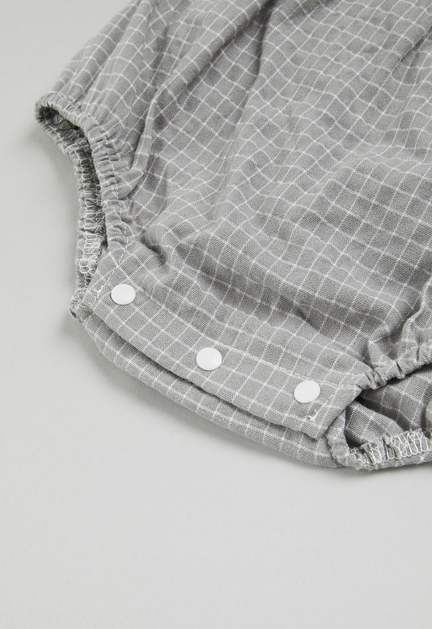 Pop Candy - Baby boys shorts with braces & hat set - grey