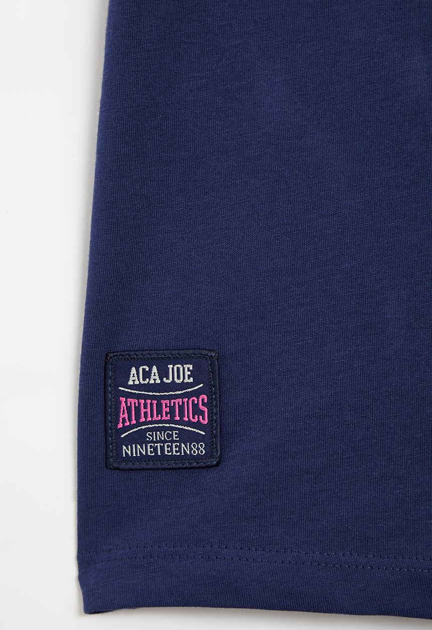 Aca Joe - Girls aca joe baseball print jersey tee - blue