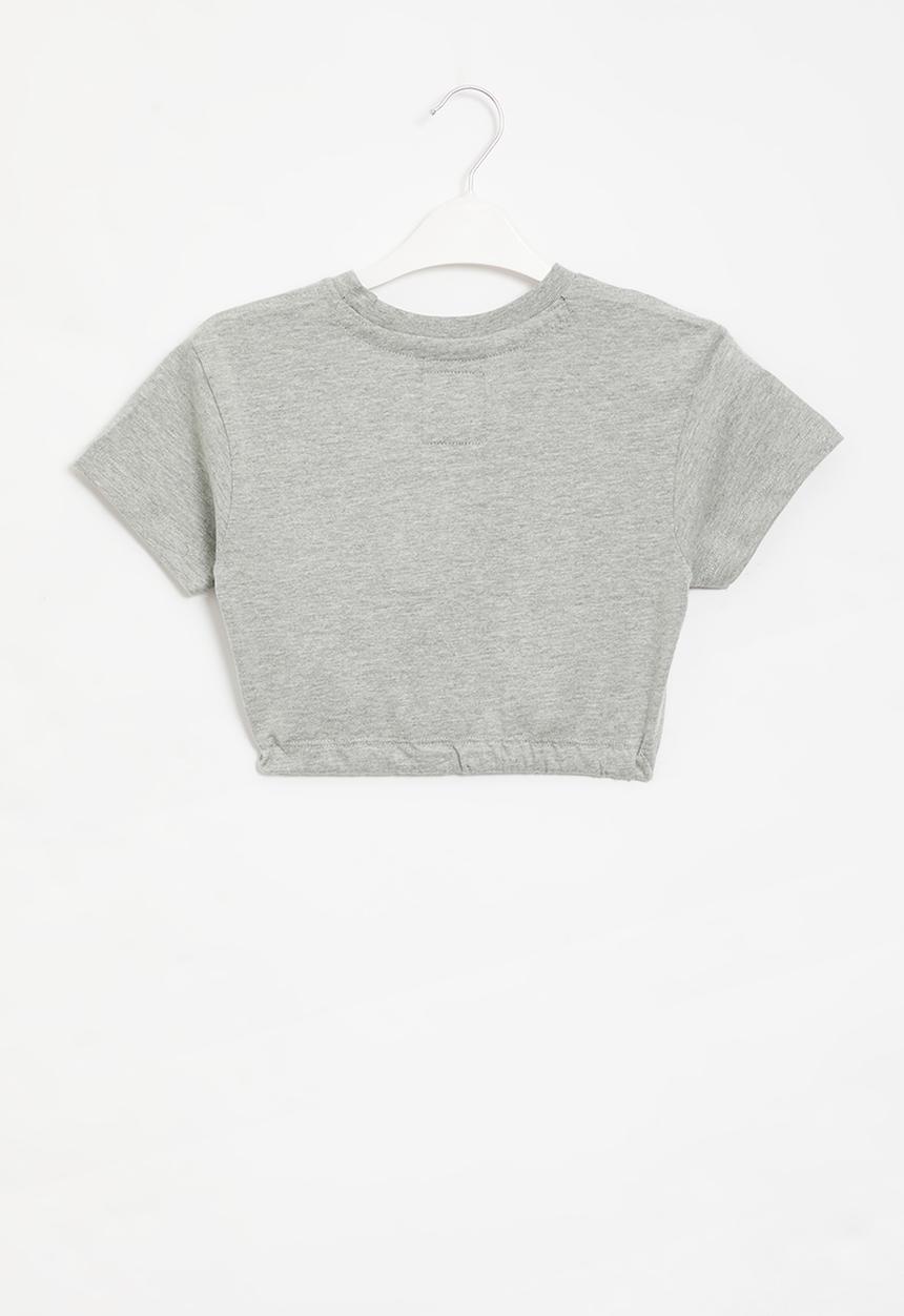Aca Joe - Girls aca joe cropped tee - grey melange