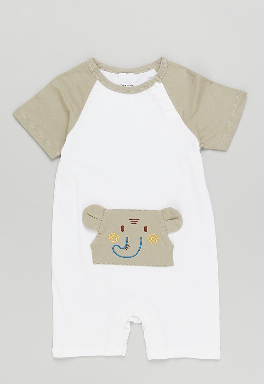 Pop Candy - Elephant romper - white