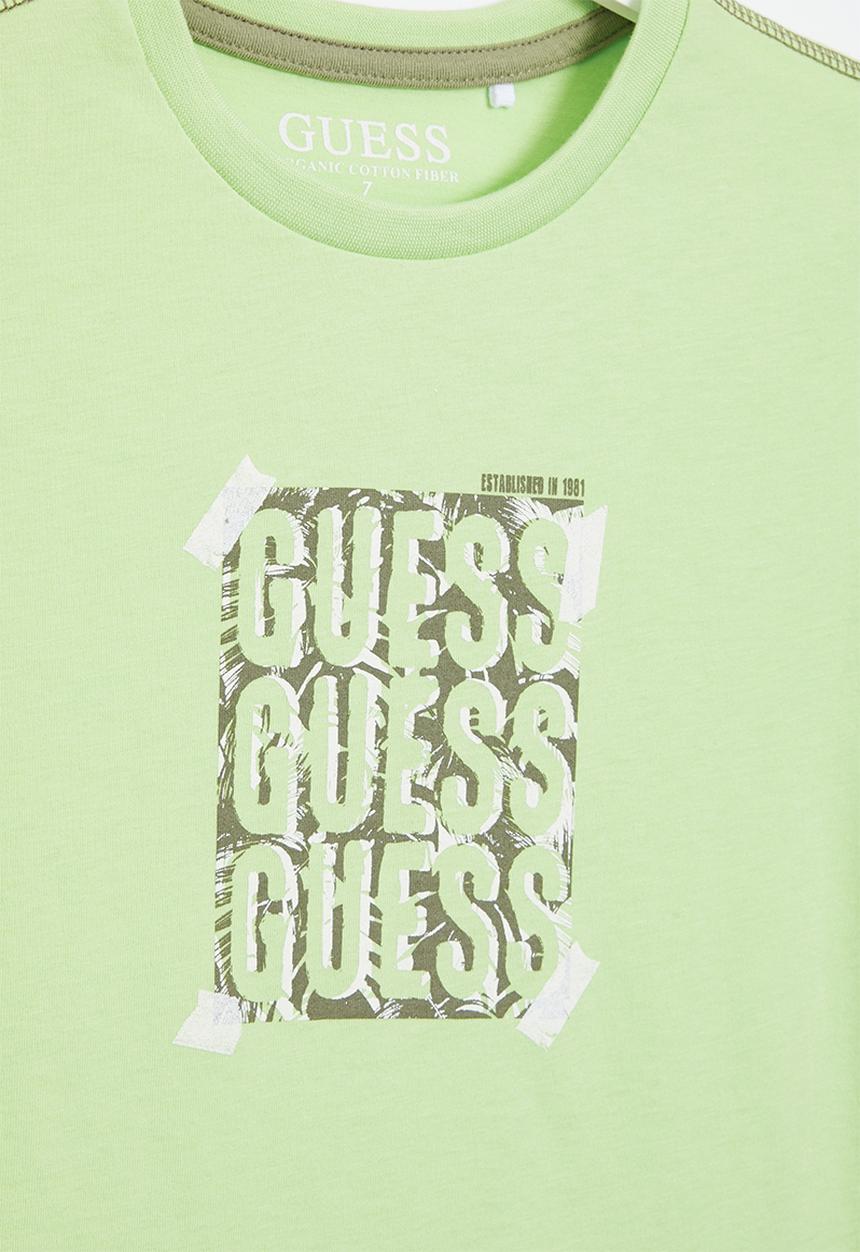 GUESS - Short sleeve logo tee - green