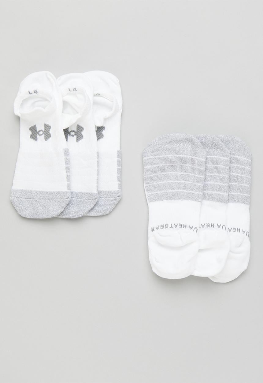 Under Armour - Ua heatgear ultralowtab 3pk - white/white/steel