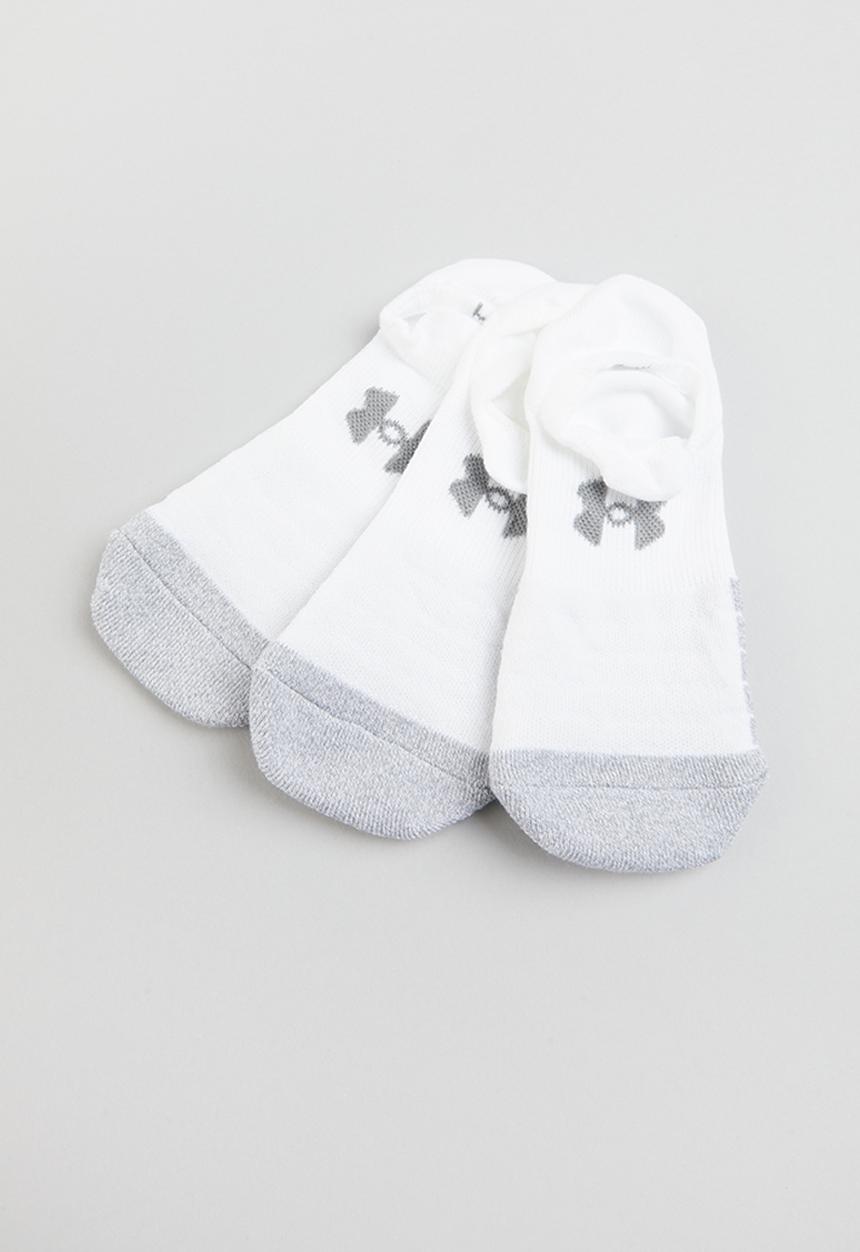 Under Armour - Ua heatgear ultralowtab 3pk - white/white/steel