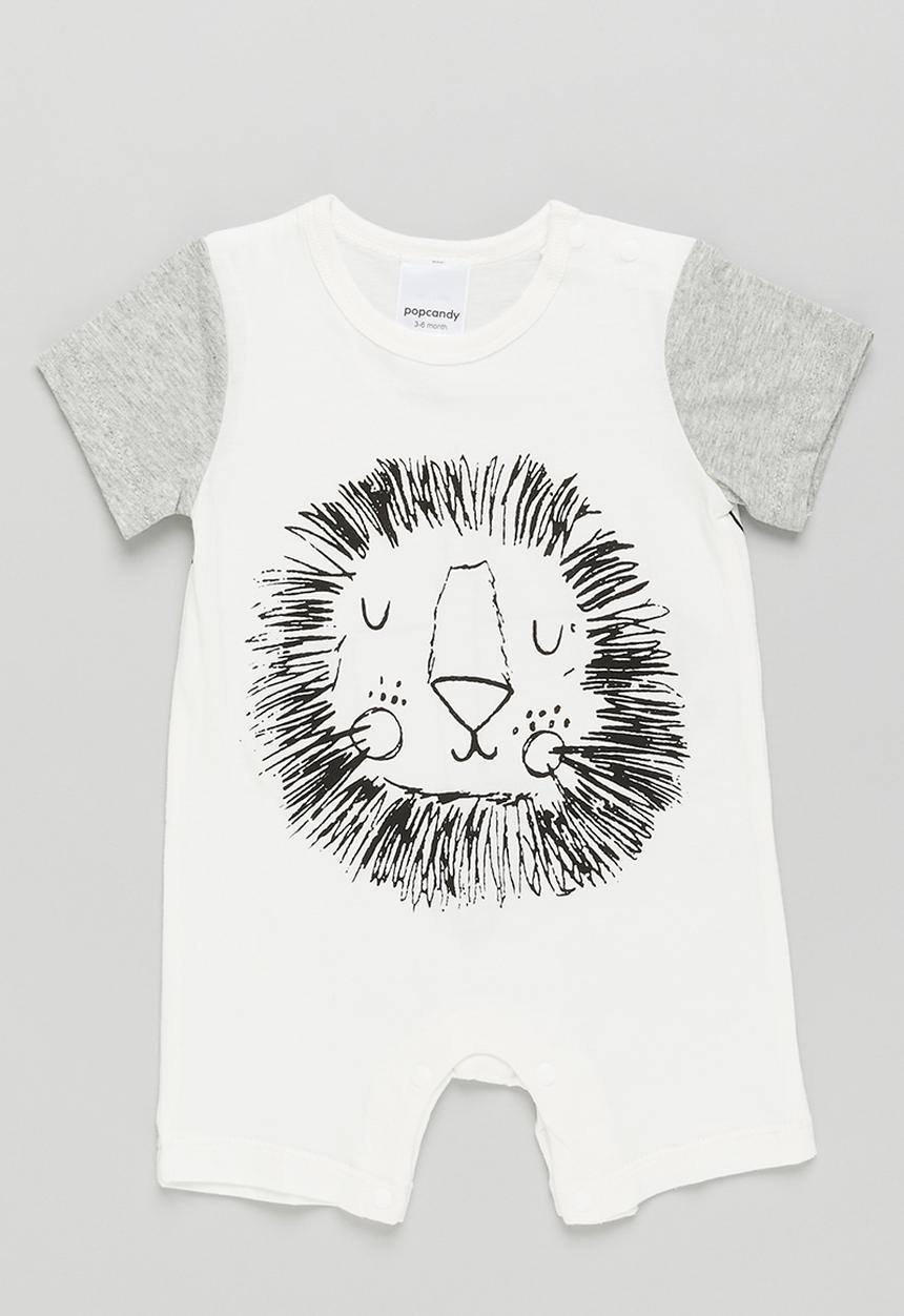 Pop Candy - Boys printed romper - white