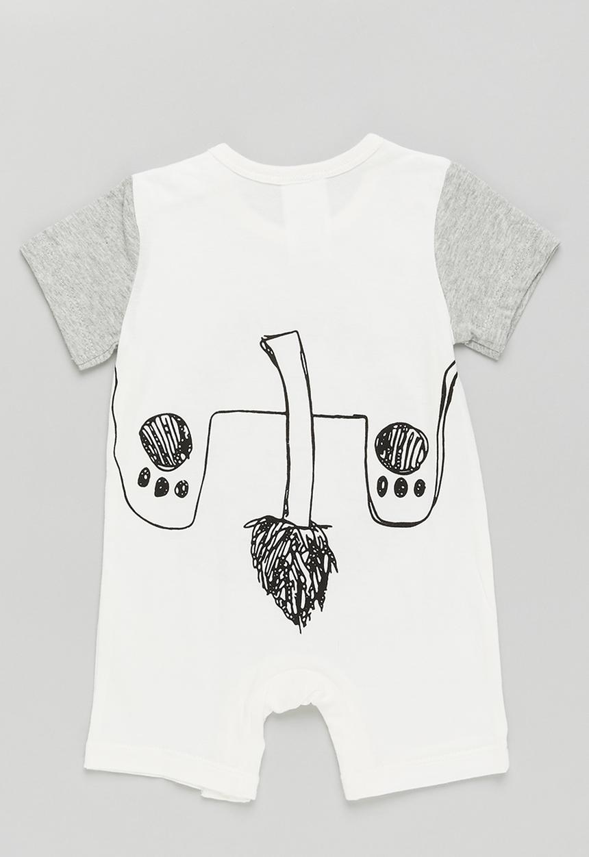 Pop Candy - Boys printed romper - white