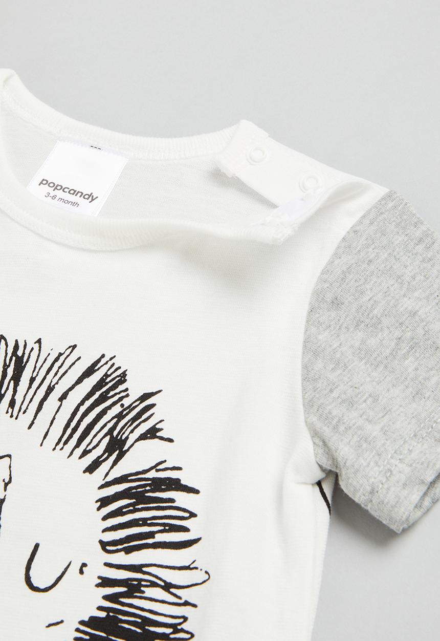 Pop Candy - Boys printed romper - white