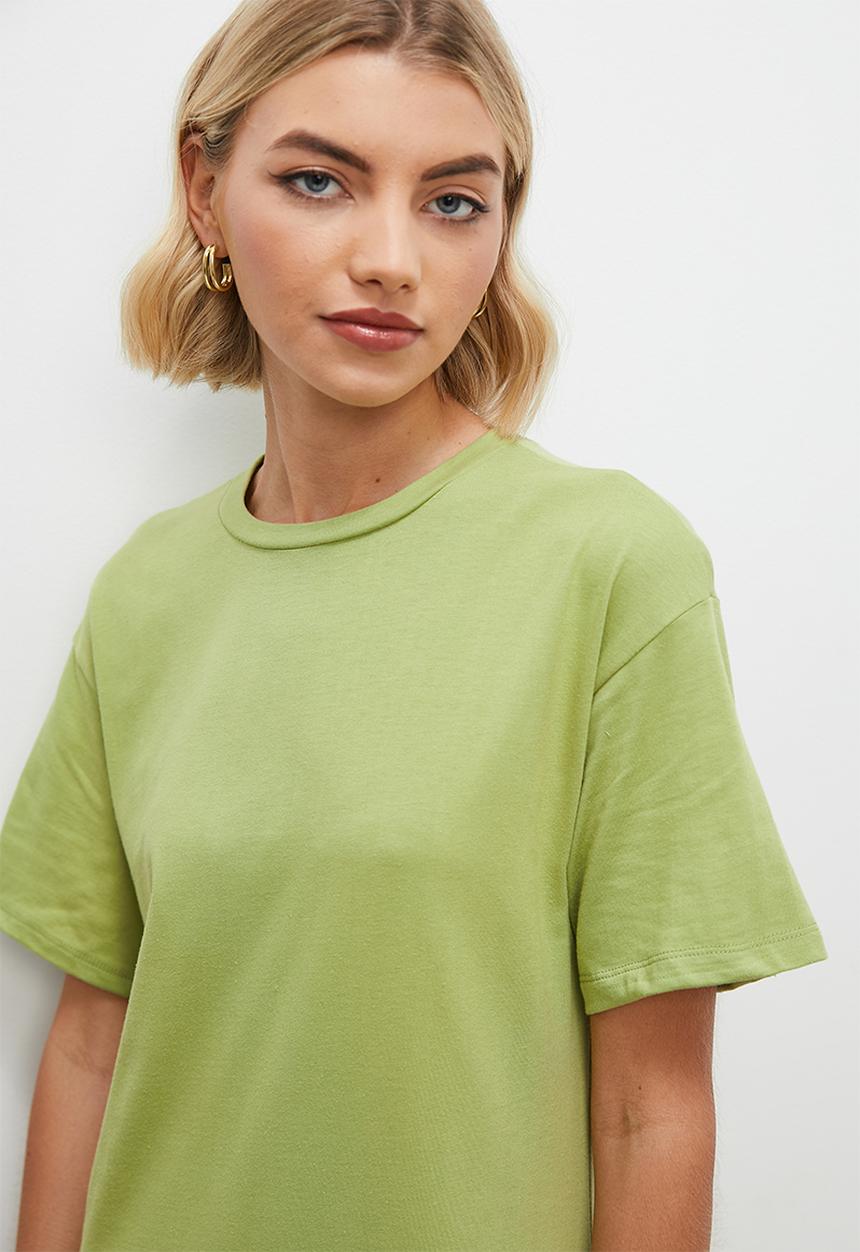 Superbalist - A-line t-shirt dress - sage