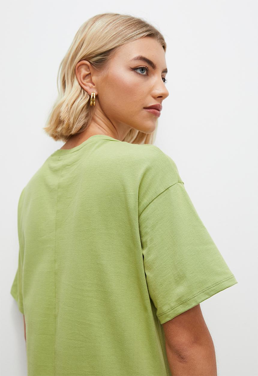 Superbalist - A-line t-shirt dress - sage