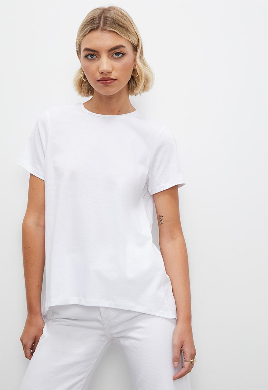 Superbalist - Oversized mixed media tee - white