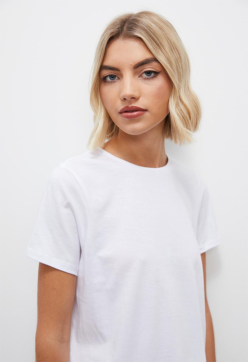 Superbalist - Oversized mixed media tee - white