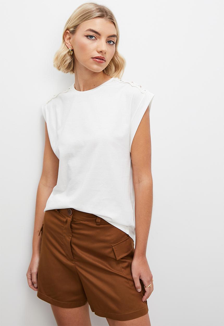 Superbalist - Crochet  insert top - ecru