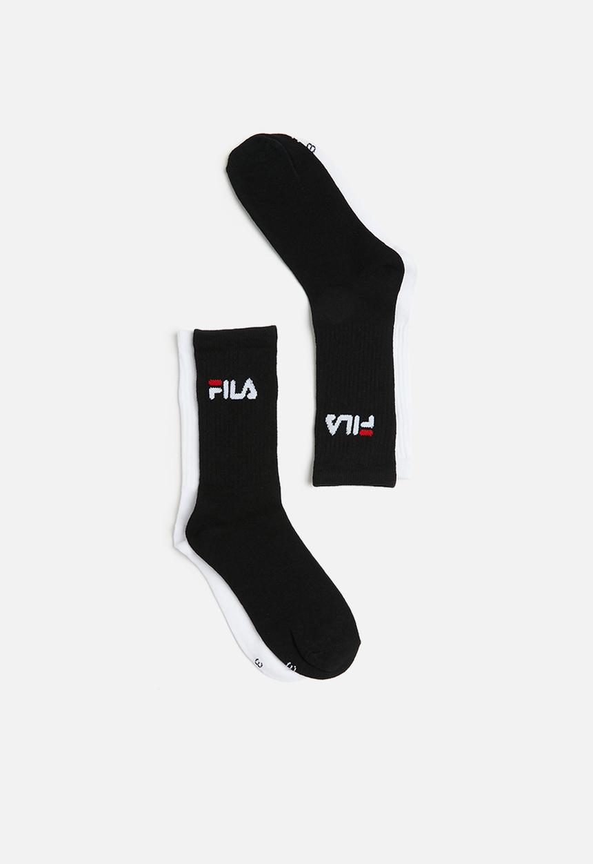 FILA - Sicily tube sock 2pk - black/white