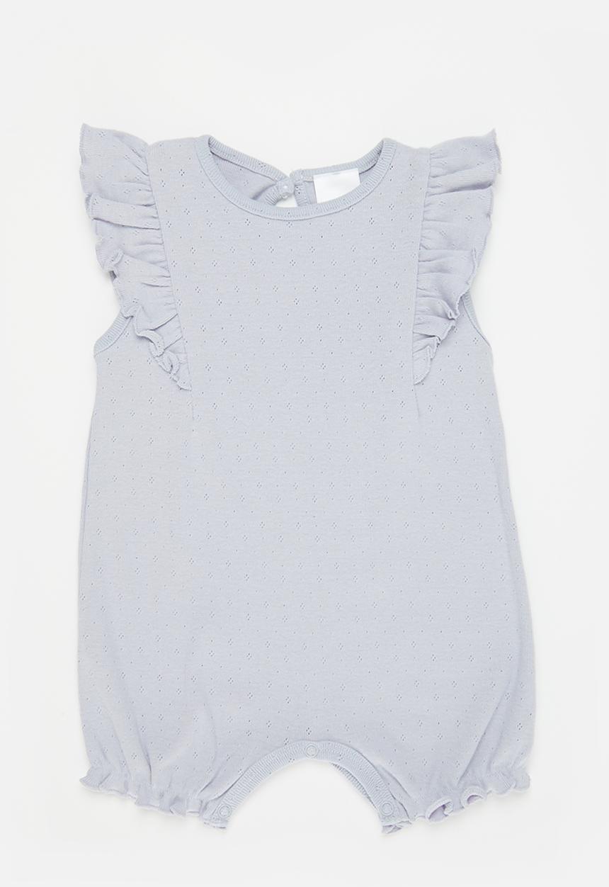 Pop Candy - Baby girls flutter sleeve romper - lilac