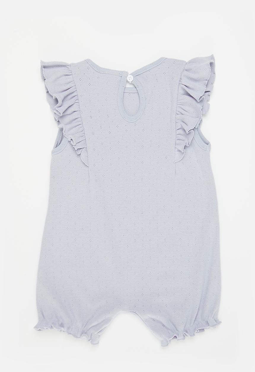 Pop Candy - Baby girls flutter sleeve romper - lilac