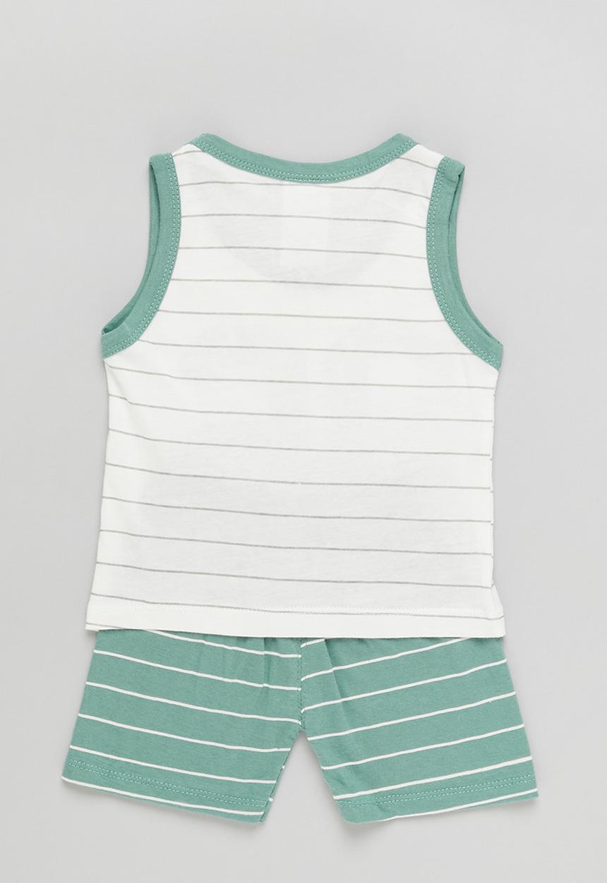 Pop Candy - Boys tank top & shorts set - green