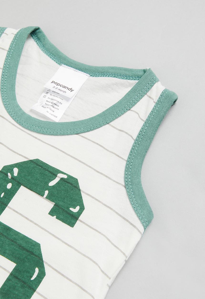 Pop Candy - Boys tank top & shorts set - green