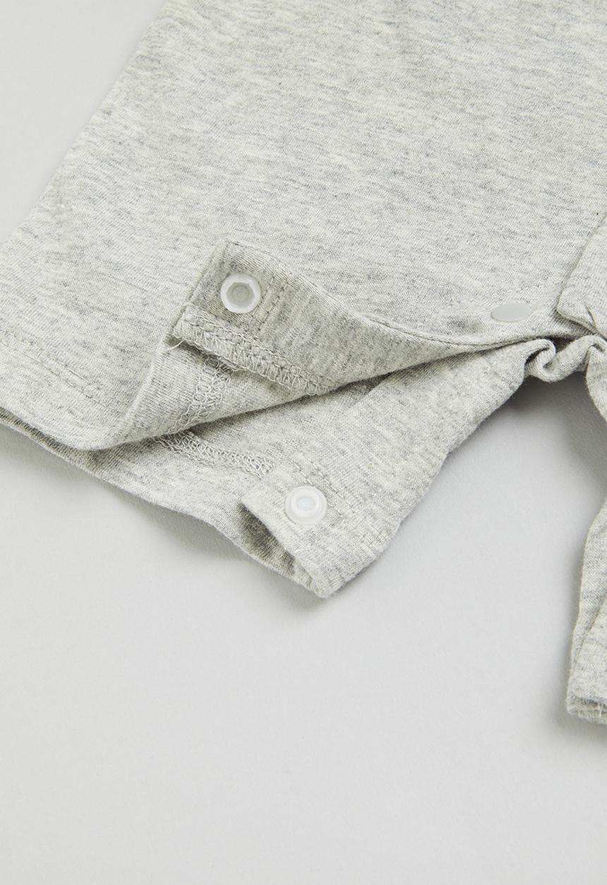 Pop Candy - Baby boys styles romper - white & grey