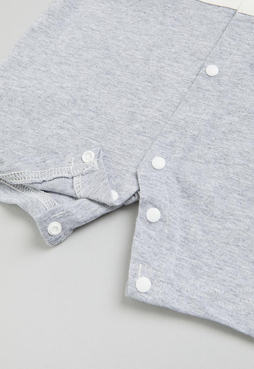 Pop Candy - Boys romper - white & grey