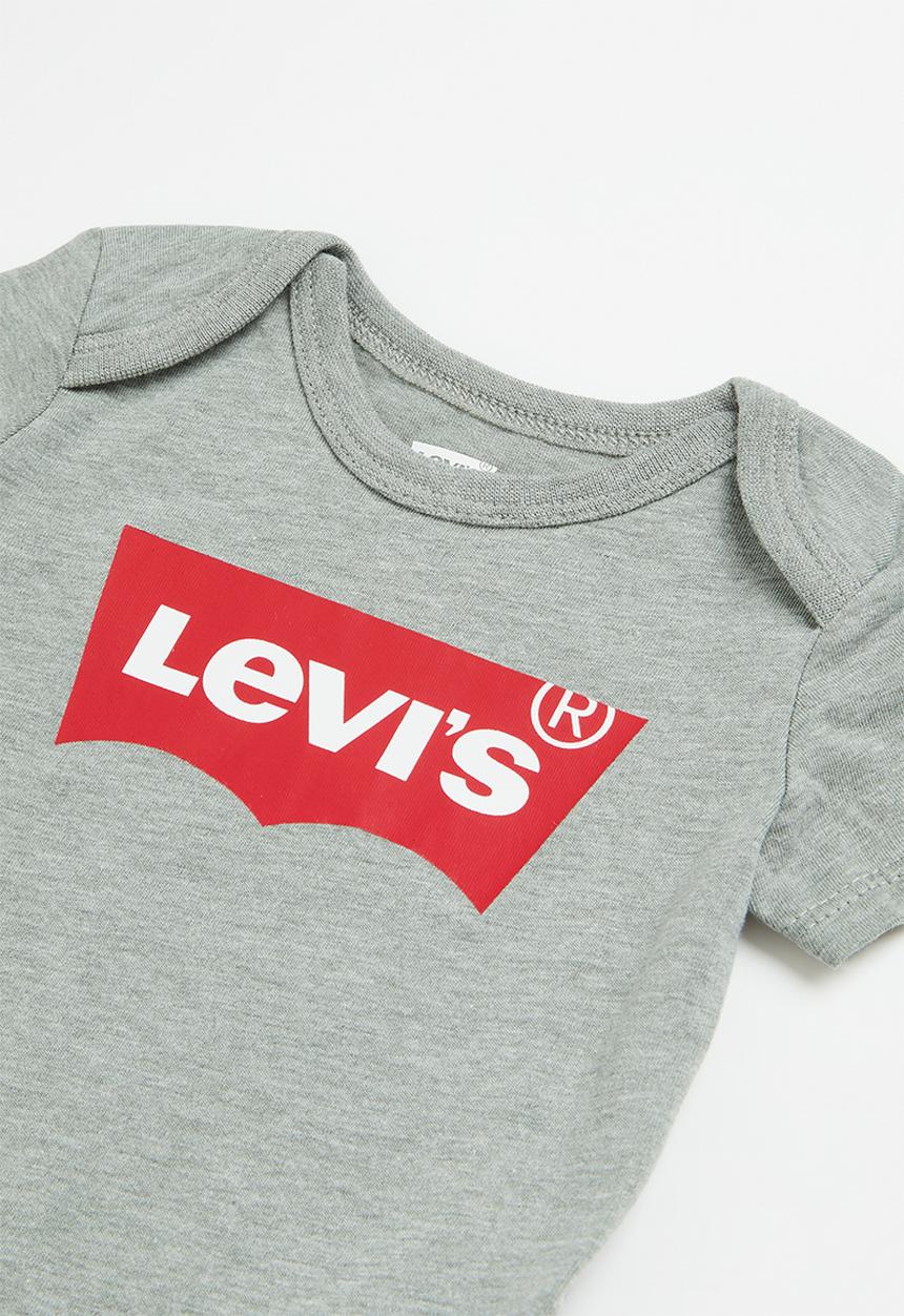 Levi’s® - Lhn batwing 2 pack bodysuit - grey heather & navy 