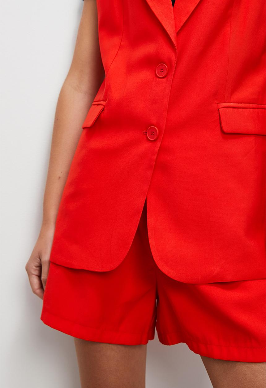 Superbalist - Sleeveless blazer -  red