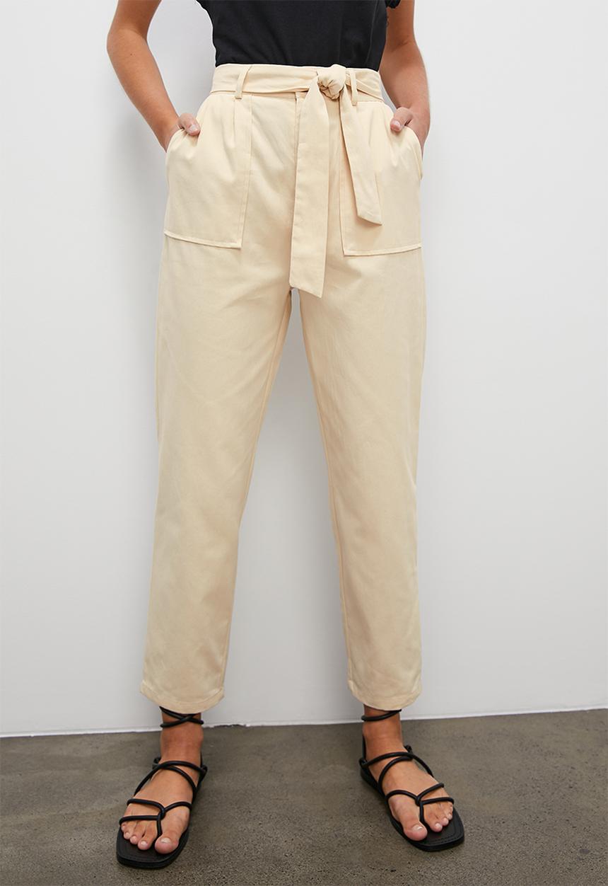 Superbalist - Belted tapered trouser - neutral