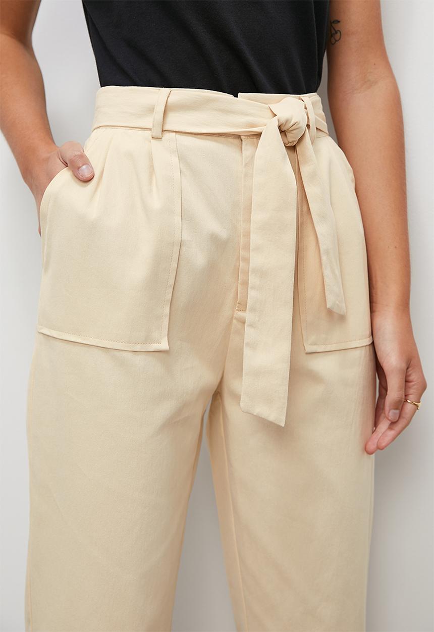 Superbalist - Belted tapered trouser - neutral