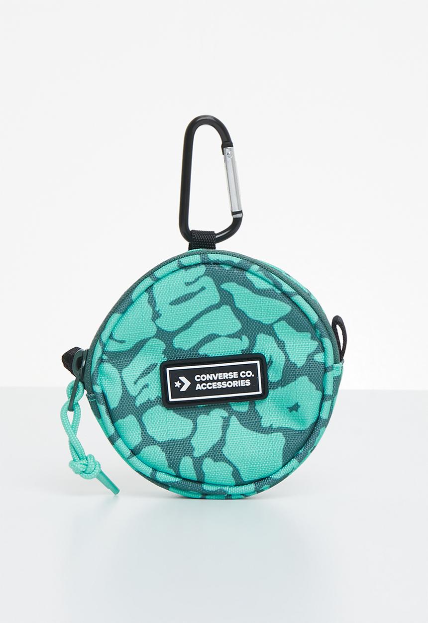 Converse - Utility pouch print - forest pine/electric aqua