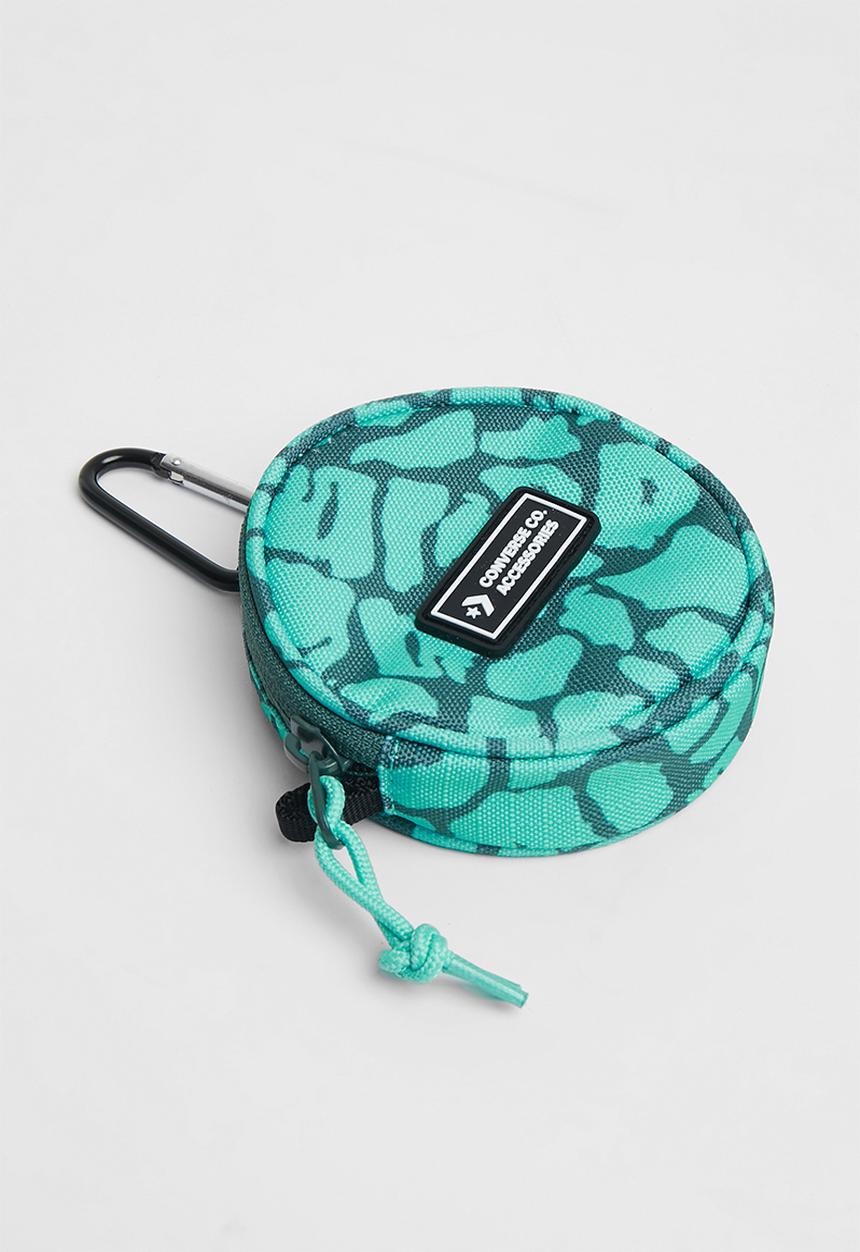 Converse - Utility pouch print - forest pine/electric aqua
