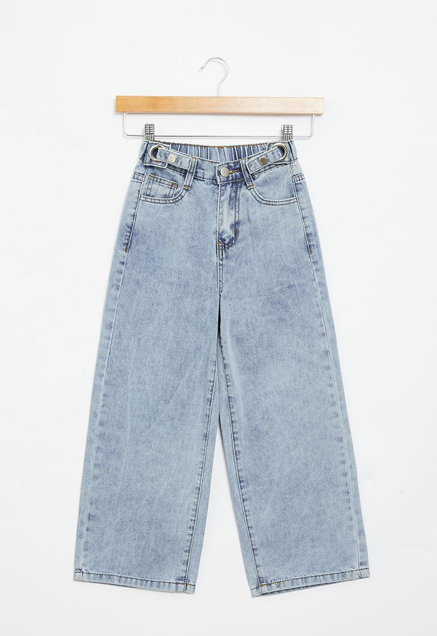 Rebel Republic - Girls baggy jeans - light blue