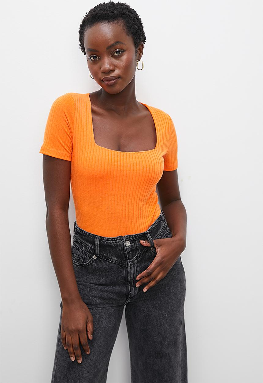 Superbalist - Tee bodysuit bodysuit - orange