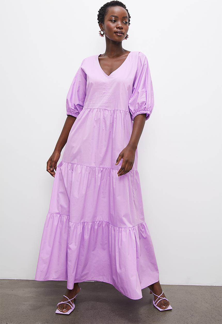 Superbalist - Tiered midi dress - lavender
