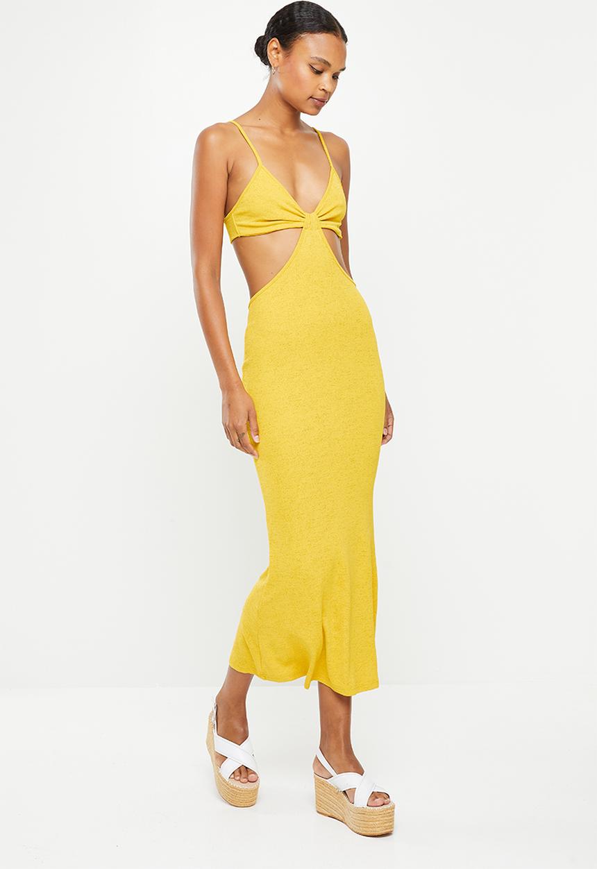dailyfriday - Knot detail maxi dress - ochre