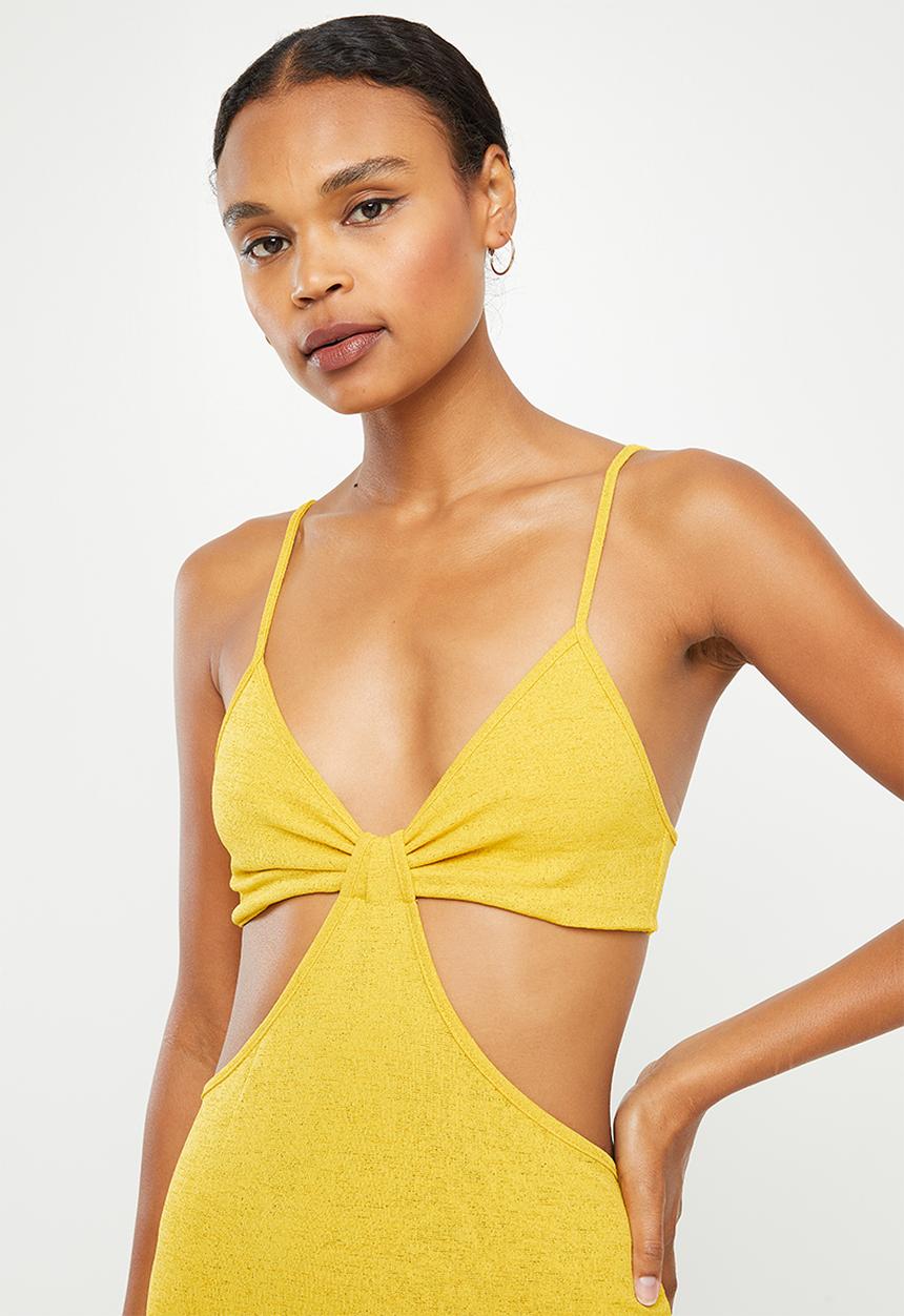 dailyfriday - Knot detail maxi dress - ochre