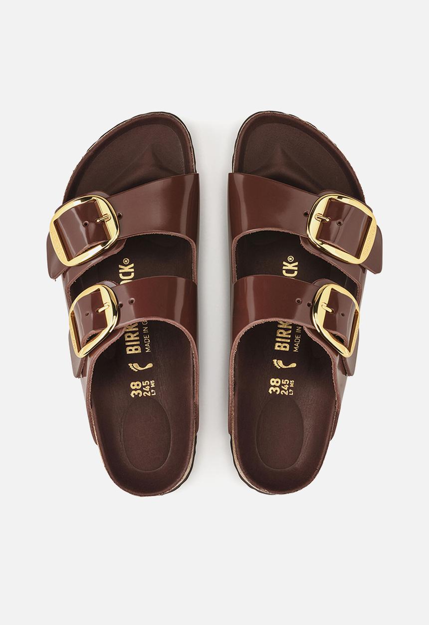 Birkenstock - Arizona bb high shine natural leather regular - chocolate