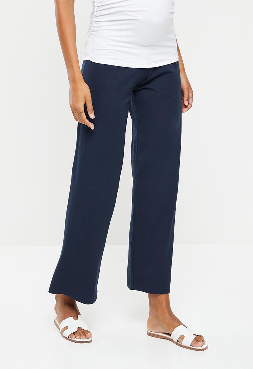 edit Maternity - Maternity ruched waist comfy wide leg - navy