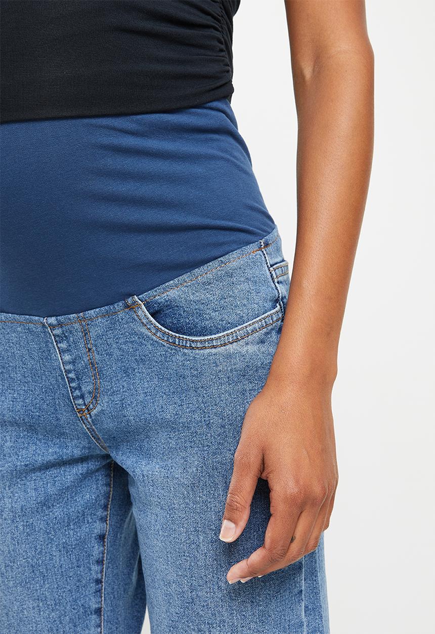 Cotton On - Maternity straight stretch jean (over belly) - stormy blue